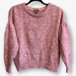 J. Crew Point Sur Heather Rose Pink Crew Neck Sweater Size Small